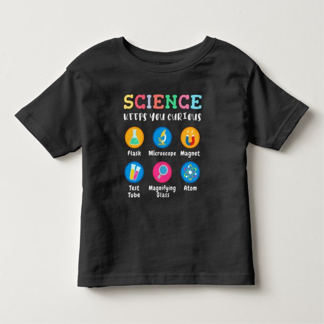 Science keeps you curious kleinkind t-shirt (Vorderseite)
