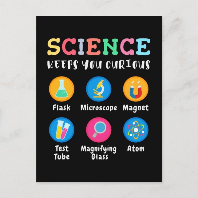 Science keeps you curious postkarte (Vorderseite)