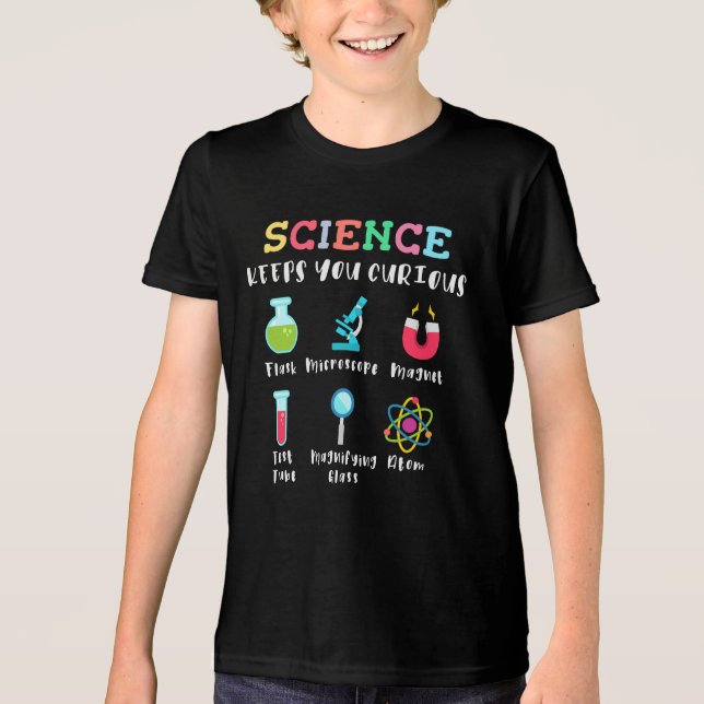 Science keeps you curious Tri-Blend shirt (Vorderseite)