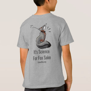 Science Kids T - Shirt Logo Front Science Fox Back