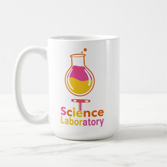 Science Laboratory Flask - Colorful Chemistry Expe Kaffeetasse (Links)