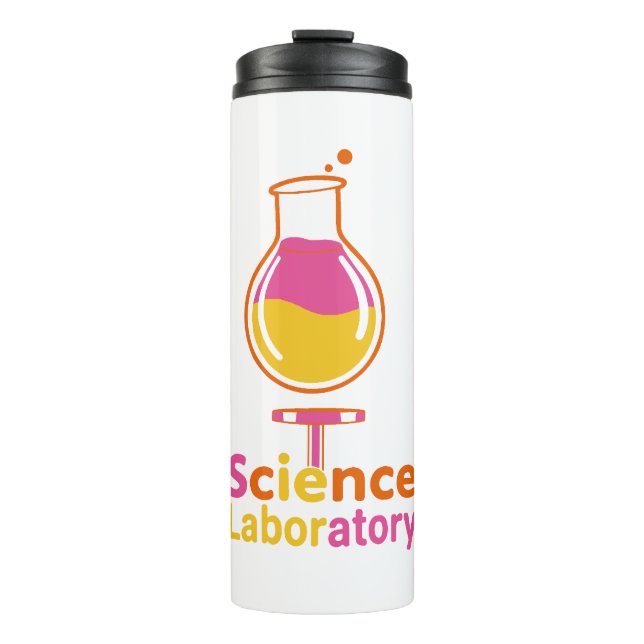 Science Laboratory Flask - Colorful Chemistry Expe Thermosbecher (Vorderseite)