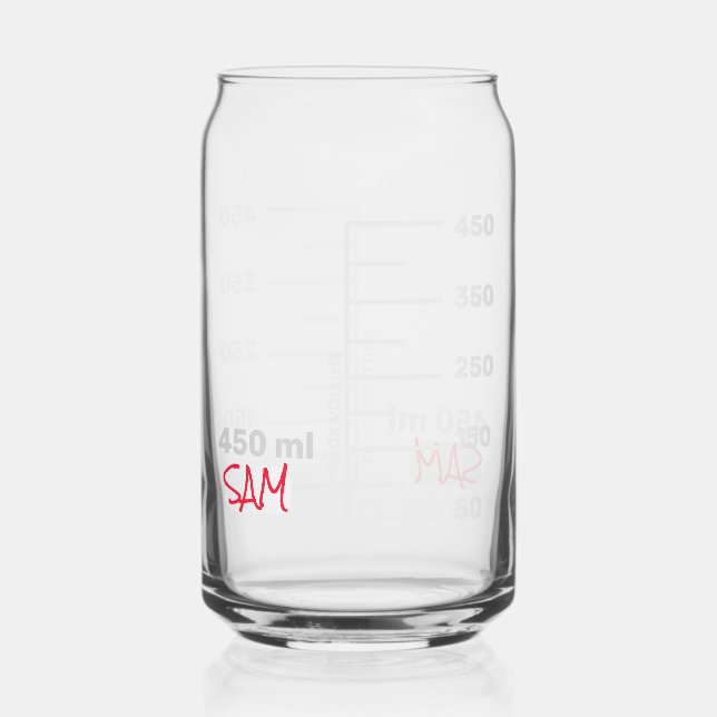 Science Labrador Beaker Personalisiert Glass Chemi Dosenglas (Vorderseite)