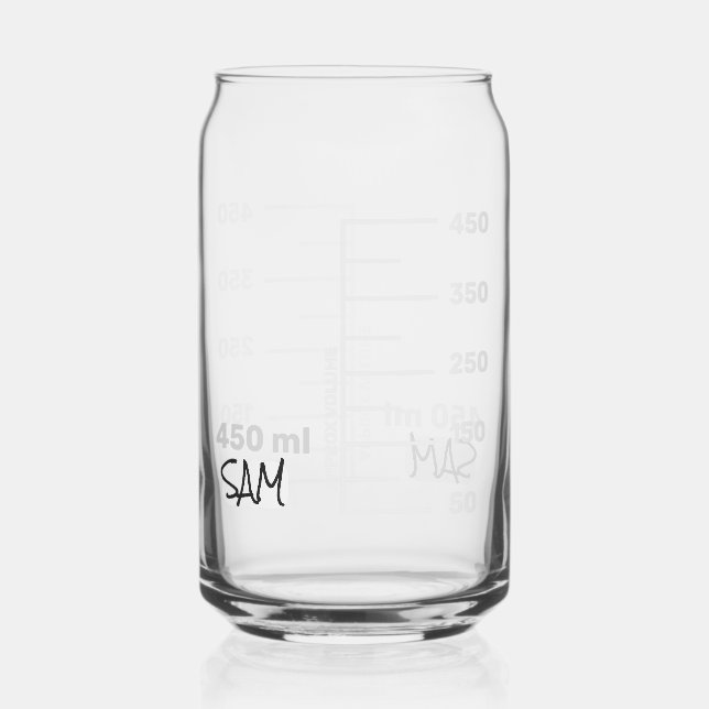 Science Labrador Beaker Personalisiert Glass Chemi Dosenglas (Vorderseite)