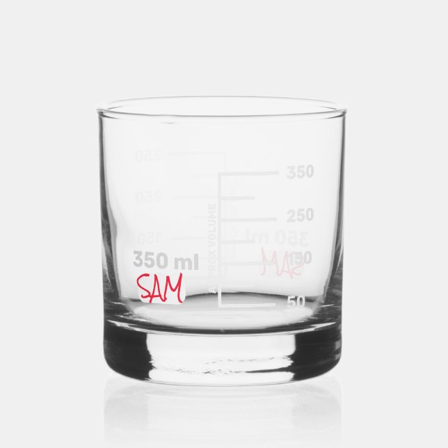Science Labrador Beaker Personalisiert Glass Chemi Whiskyglas (Vorderseite)