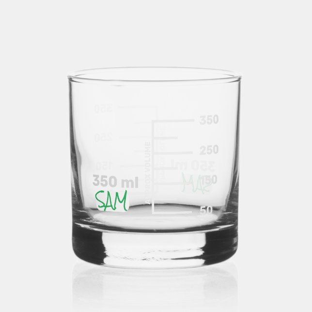Science Labrador Beaker Personalisiert Glass Chemi Whiskyglas (Vorderseite)