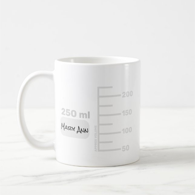 Science Labrador Beaker Personalisiert große Label Kaffeetasse (Links)