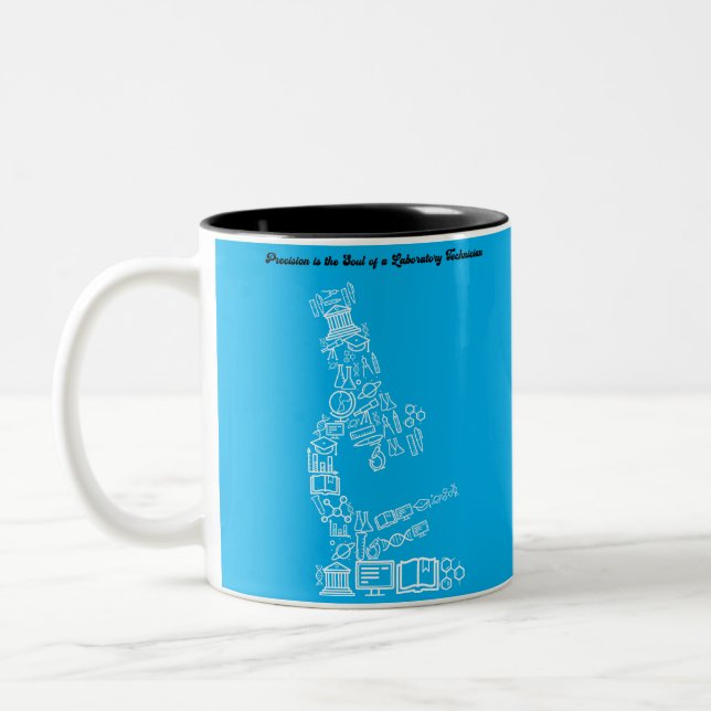 Science Labrador Themed Design for Technicians Zweifarbige Tasse (Links)