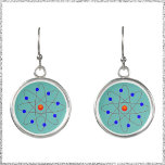 Science Lover Atom Orings Ohrringe<br><div class="desc">Liebliche Ohrringe mit einem ATOM-Bild auf aquamarinem Hintergrund. Gutes Geschenk für den Wissenschaftsliebhaber in Ihrem Leben!</div>