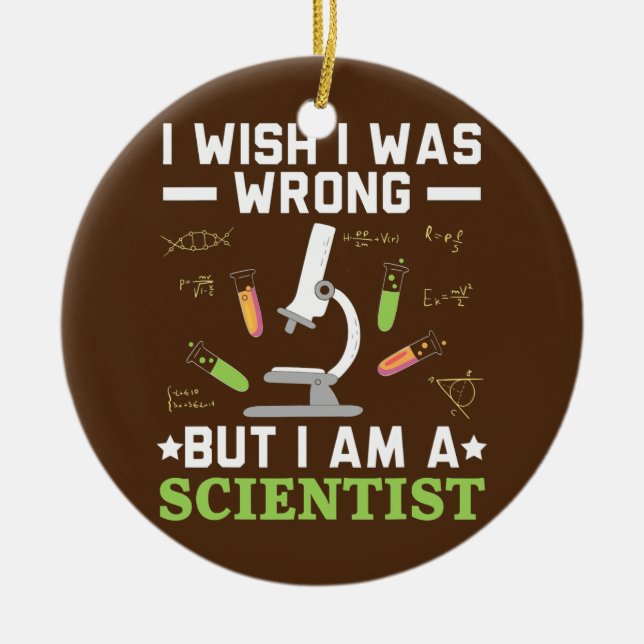 Science Lover Biology Teacher Scientist Chemie Keramik Ornament (Vorne)