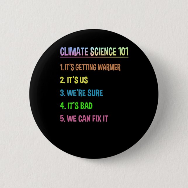 Science März - Geschenk des Earth Day zum Klimawan Button (Vorderseite)