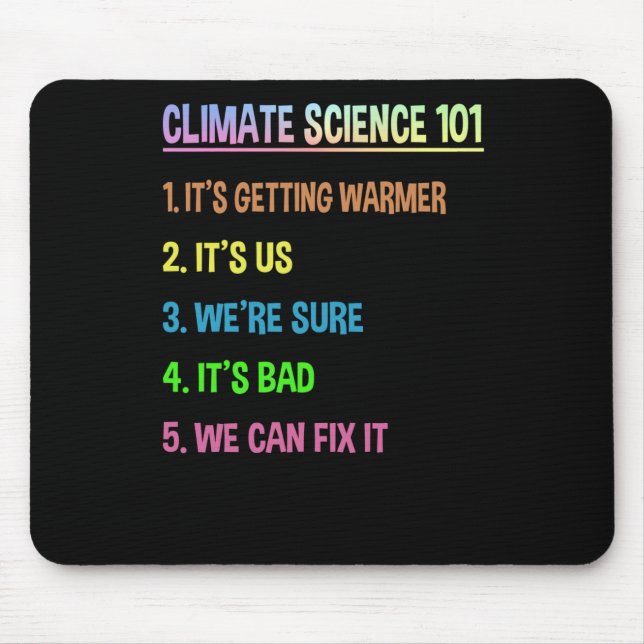 Science März - Geschenk des Earth Day zum Klimawan Mousepad (Vorne)