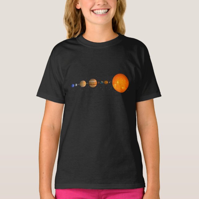 Science Milky Way Galaxy Solar System Sun Planets T-Shirt (Vorderseite)