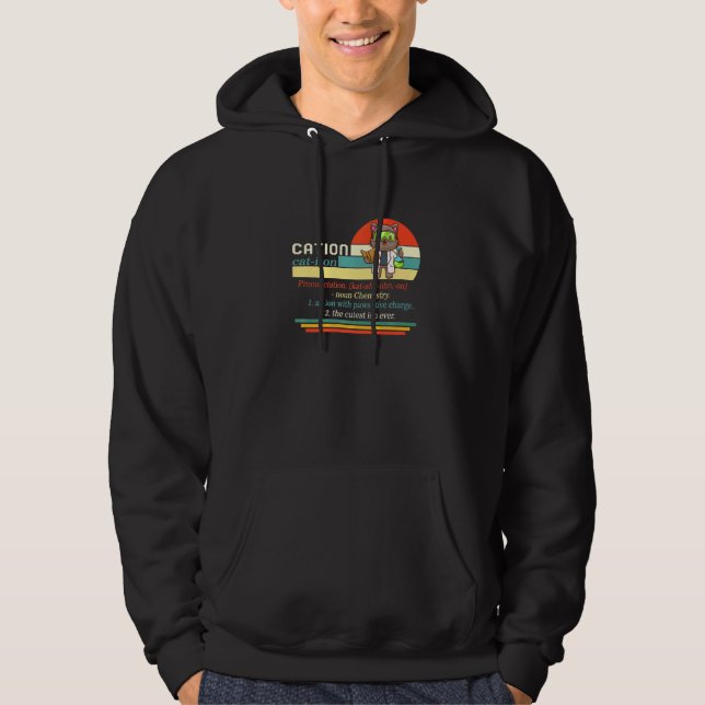 Science Nerd Cation Niedlich Pawsitive Chemistry S Hoodie (Vorderseite)