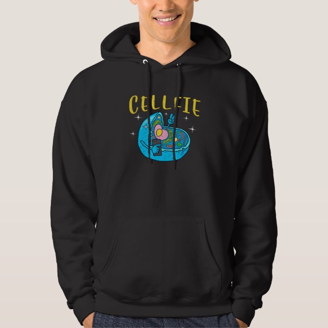 Science Nerd Cellfie  Earth Taking Selfie Scientis Hoodie (Vorderseite)