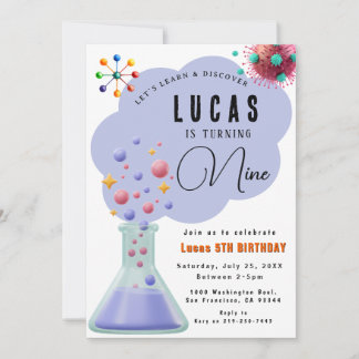 Science Party Einladung zum Geburtstag