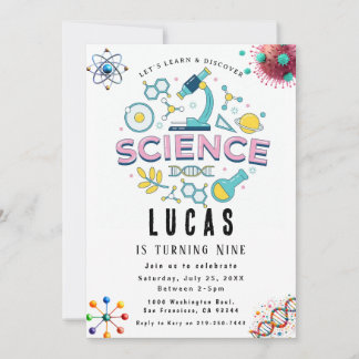 Science Party Einladung zum Geburtstag