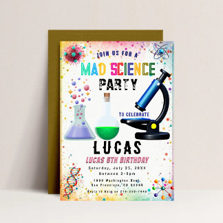 Science Party Einladung zum Geburtstag