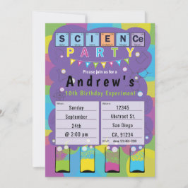 Science Party - Kinder als Geburtstagsparty Einladung