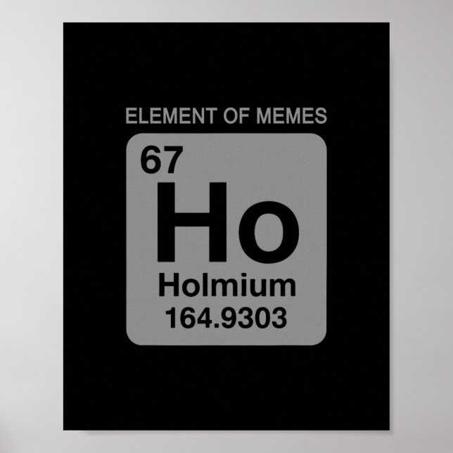 Science Periodic Table 67 Meme Element Of Memes 6  Poster (Vorne)
