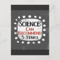 Science Review 5 Stars Postkarte