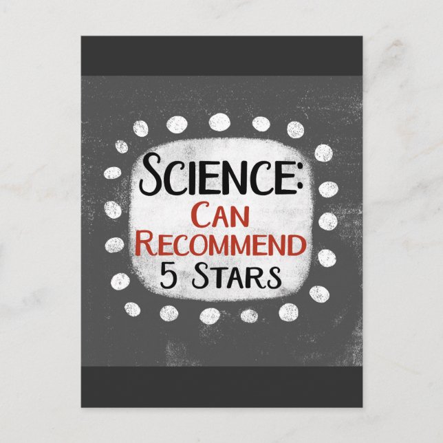 Science Review 5 Stars Postkarte (Vorderseite)