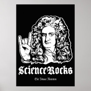 Science Rocks Sir Isaac Newton Poster