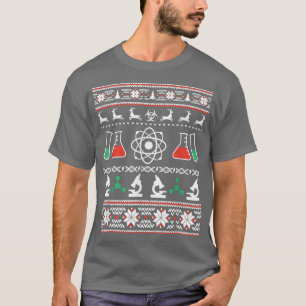 Science Scientist Ugly Sweater Funny Christmas  T-Shirt