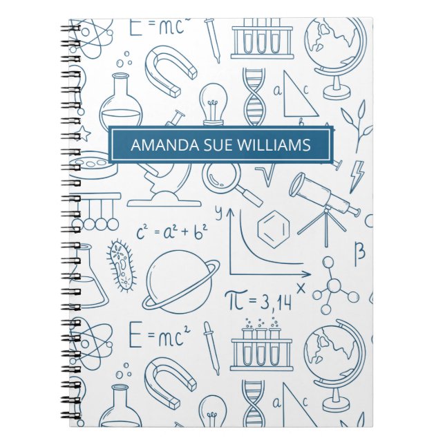 Science / Scientist - Your Name /Monogram Notebook Notizblock (Vorderseite)