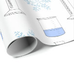 Science Snowflake Beaker gestufter Zylinder Winter Geschenkpapier<br><div class="desc">Gut für den Wissenschaftsliebhaber! Dieses Muster von Perlen,  Strichzylindern und Schneeflocken ist perfekt für die Weihnachtsfeiertage.</div>
