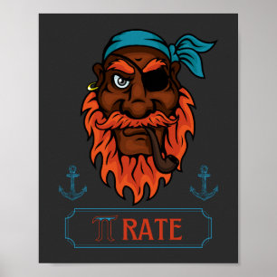 Science Spaß Pi Rate Funny Pi Day Poster