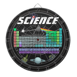 Science-Tafel mit Dartbrett Dartscheibe
