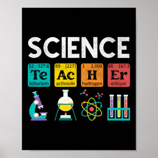 Science Teacher Chemistry Biology Physics Teacher  Poster