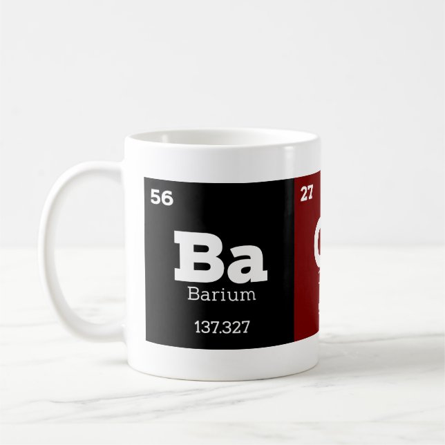 Science Teacher Chemistry Chemical Elements Bacon Kaffeetasse (Links)