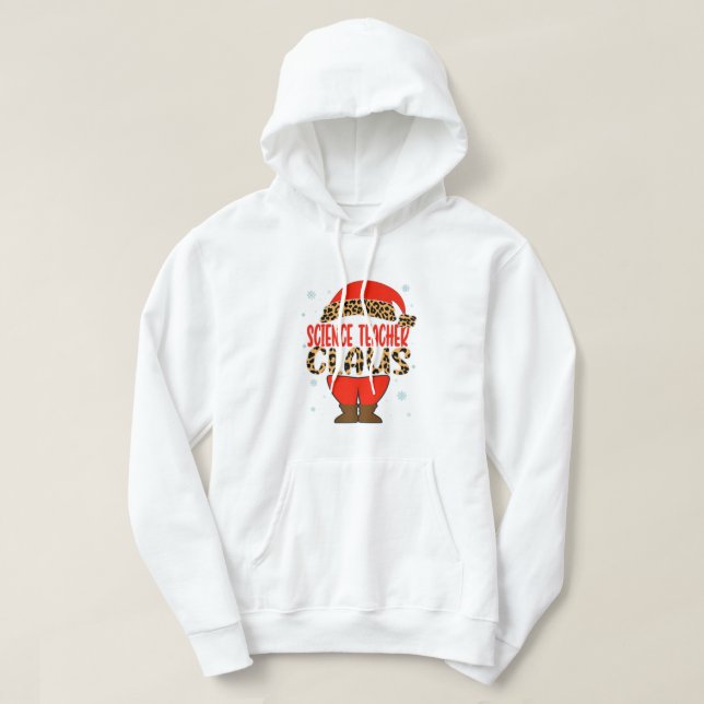 Science Teacher Claus Weihnachten Weihnachtsmannmü Hoodie (Design vorne)