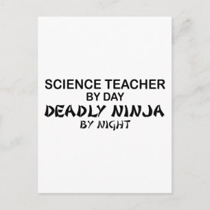 Science Teacher Deadly Ninja Postkarte