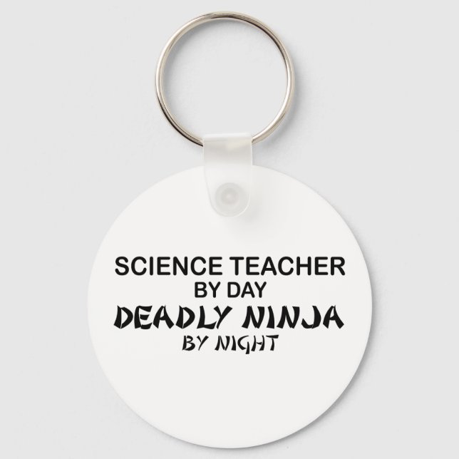 Science Teacher Deadly Ninja Schlüsselanhänger (Vorderseite)
