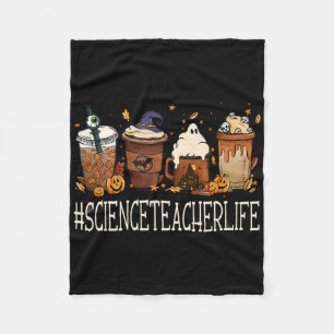 Science Teacher Horror Fall Kaffee Halloween Pumpe Fleecedecke