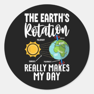 Science Teacher Shirt Men Women Boy Planet Student Runder Aufkleber