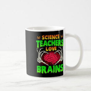 Science Teachers Liebe Gehirne Skeletton Handherz Kaffeetasse