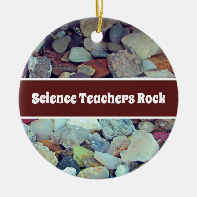 Science Teachers Rock Holiday Class Bewertung Keramik Ornament (Vorne)