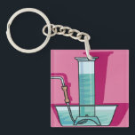 Science Test Tube Schlüsselanhänger<br><div class="desc">Auf Probe. This design looks really effektive on these Keychain</div>