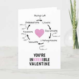 Science Valentine Krebs Zyklusbiologie Herzgeek Feiertagskarte