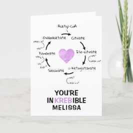 Science Valentine Krebs Zyklusbiologie Nerd Herzkl Feiertagskarte