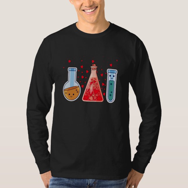Science Valentines Day Cute Chemistry Nerd Chemist T-Shirt (Vorderseite)