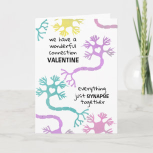 Science-Valentins-Neuron-Biologie-Lehrer Geek Karte