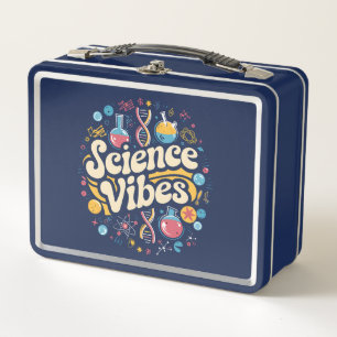 Science Vibes Groovy Erster Tag zurück zur Schule  Metall Brotdose