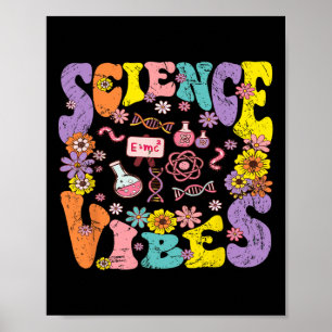 Science Vibes Retro 1. Tag Zurück zur Schule Groo Poster