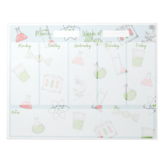 Science Weekly Desk Planner Notizblock
