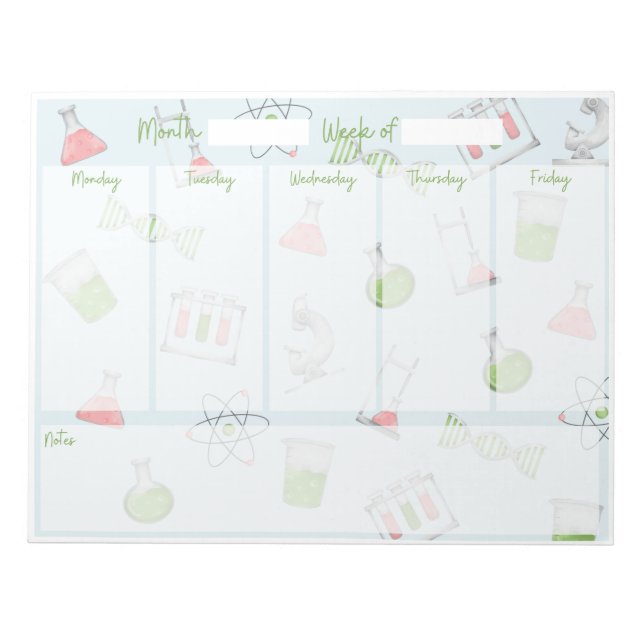 Science Weekly Desk Planner Notizblock (Vorderseite)